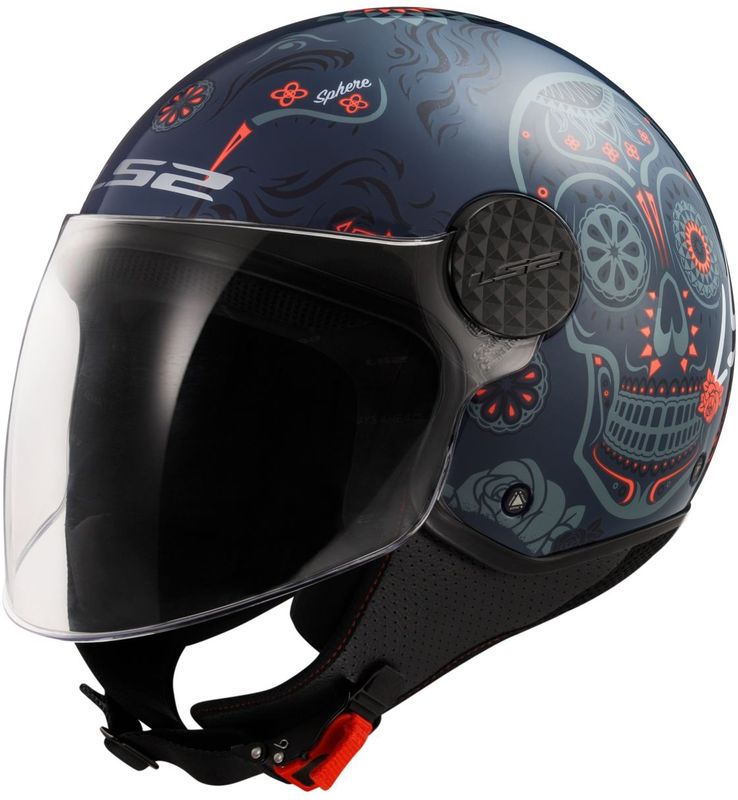 LS2 - Sphere Lux II Maxca OF558 - Motorhelm - Blauw en Oranje - Polycarbonaat