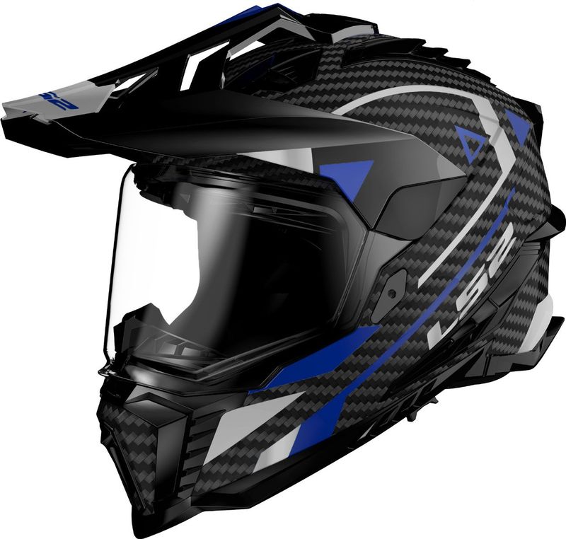 LS2 - MX701 - Helm - Zwart / Blauw - Materiaal: Polycarbonaat