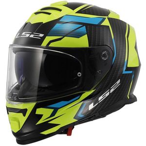 LS2 - FF800 Storm II - Integraalhelm - Zwart - Geel - Veiligheidspatch