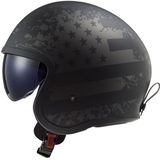 LS2 Helm Spitfire II Black Flag OF599 mat zwart maat XL
