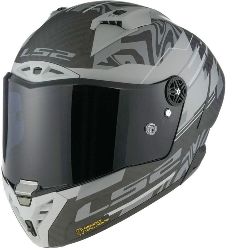 LS2 - FF805 Thunder GP Aero - Integraalhelm - Mat Zwart - Carbon