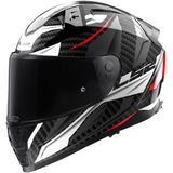 LS2 - FF811 Vector II Carbon Savage - Integraalhelm - Wit Rood Grijs