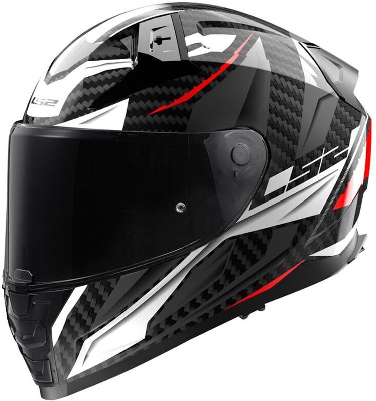 LS2 - FF811 Vector II Carbon Savage - Integraalhelm - Wit Rood Grijs