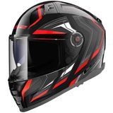 LS2 - Vector II Alizer FF811 - Helm - Zwart/Rood - Glasvezel