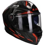 LS2 - Vector II Alizer FF811 - Helm - Zwart/Rood - Glasvezel