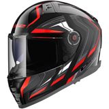 LS2 - Vector II Alizer FF811 - Helm - Zwart/Rood - Glasvezel