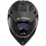 LS2 - Pioneer II Solid MX702 - Motorhelm - Matzwart