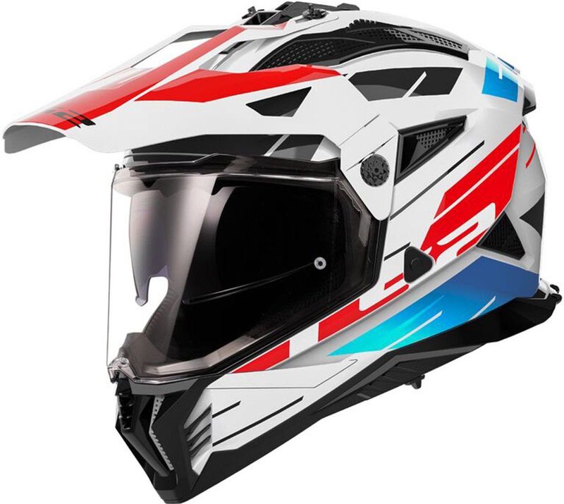 LS2 - MX702 Pioneer II - Helm - Wit Blauw Rood - KPA