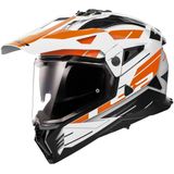 LS2 - MX702 Pioneer II - Helm - Wit Oranje