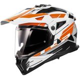 LS2 - MX702 Pioneer II - Helm - Wit - Oranje - KPA