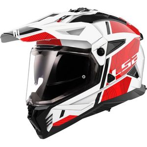 LS2 - MX702 Pioneer II - Adventure Helm - Wit Rood - KPA