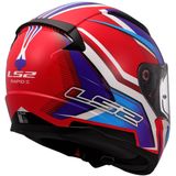 LS2 - FF353 Rapid II Flitz - Integraalhelm - Wit/Rood/Blauw - Aerodynamische Schaal