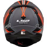 LS2 - FF353 Rapid II Flitz - Integraalhelm - Oranje/Grijs - KPA Materiaal