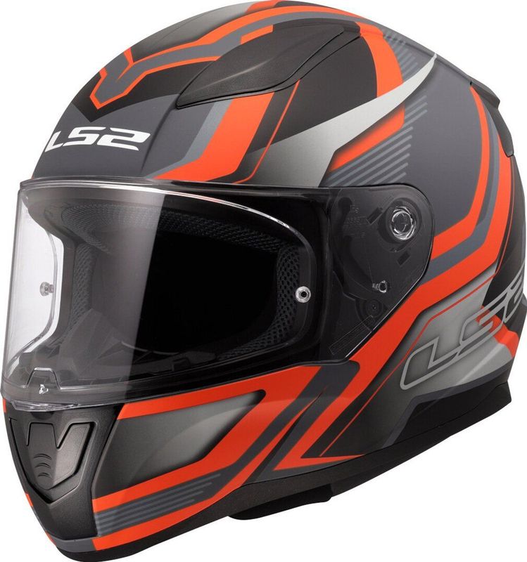 LS2 - FF353 Rapid II Flitz - Integraalhelm - Oranje/Grijs - KPA Materiaal