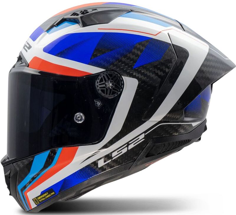 LS2 - FF805 Thunder GP Aero - Integraalhelm - Blauw Rood - Carbon
