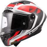 LS2 - Thunder Carbon GP Aero - Helm - Wit - Rood - Sportief Design