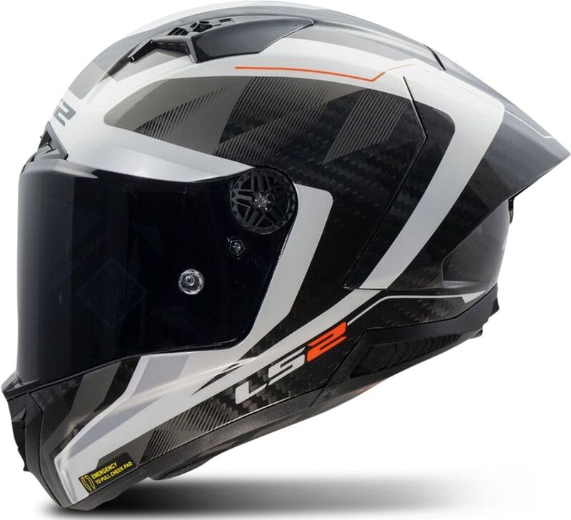 LS2 - Thunder Carbon GP Aero Raute FF805 - Helm - Wit - Carbon