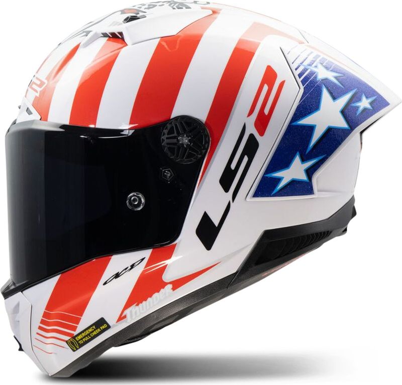 LS2 - FF805 Thunder Replica - Integraalhelm - Zwart - Koolstofvezel