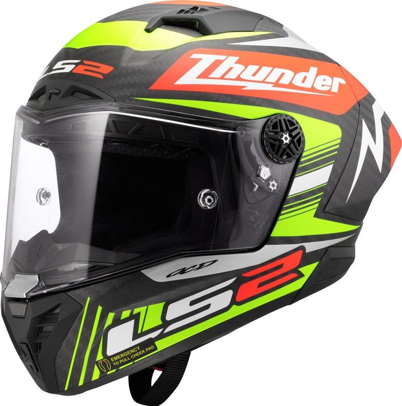 LS2 - FF805 Thunder GP Aero - Integraalhelm - Zwart - Carbon