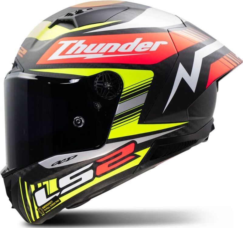 LS2 - FF805 Thunder GP Aero Replica - Integraalhelm - Zwart - Veiligheidshelm