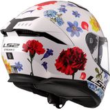 LS2 - FF808 Stream II Flowers - Integraalhelm - Wit - Fiberglass