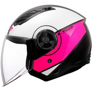 LS2 - OF616 Airflow II - Motorhelm - Wit/Roze - Ventilatiesysteem