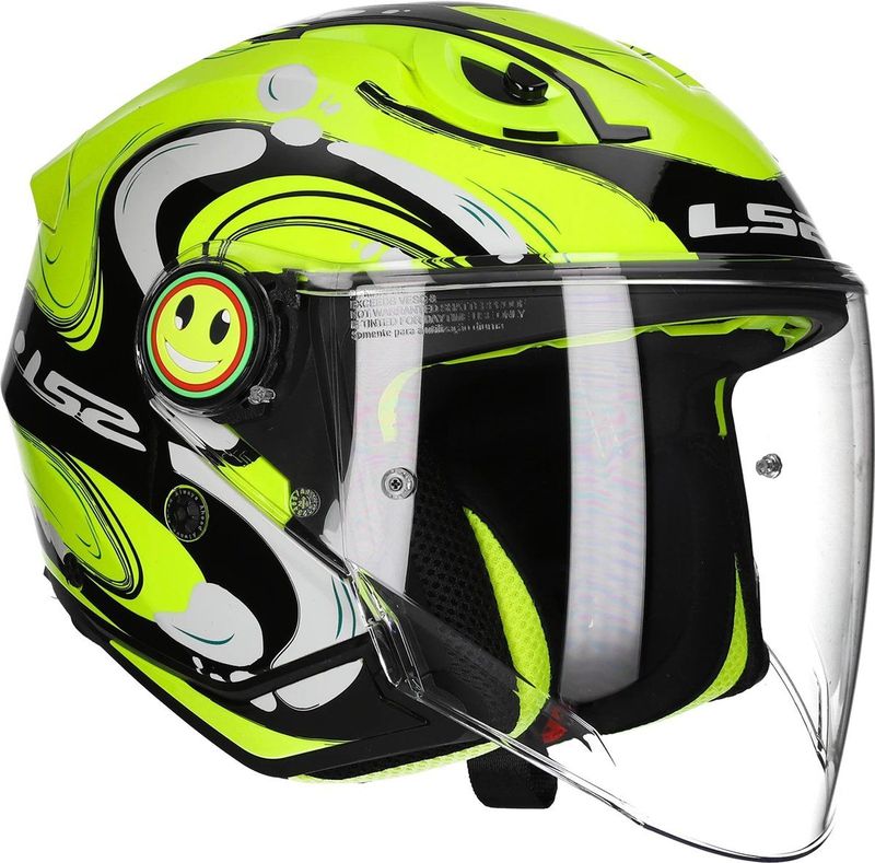 LS2 - Funny II Glup OF622 - Jethelm - Fluor Geel - M