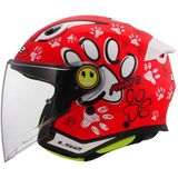 LS2 - OF622 Funny II - Jethelm - Rood - Polycarbonaat