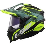 LS2 - MX701 Explorer Spire - Offroad Helm - Mat Groen - Fluor Geel