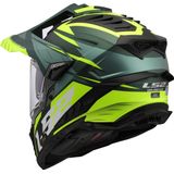 LS2 - MX701 Explorer Spire - Offroad Helm - Mat Groen - Fluor Geel