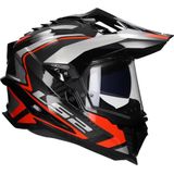 LS2 - MX701 C Explorer - Adventure Motorhelm - Zwart/Rood