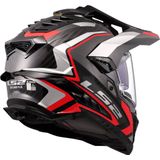 LS2 - MX701 C Explorer - Adventure Motorhelm - Zwart/Rood