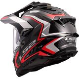 LS2 - MX701 C Explorer - Adventure Motorhelm - Zwart/Rood