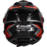 LS2 Helm Explorer Frontier Carbon - Zwart - Rood - Carbon Design