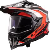 LS2 - MX701 C Explorer - Motorhelm - Zwart/Oranje - Adventure/Touring