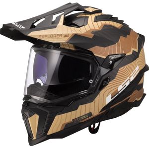 LS2 - MX701 Explorer C Trick - Helm - Mat Zwart/Bruin - Carbon