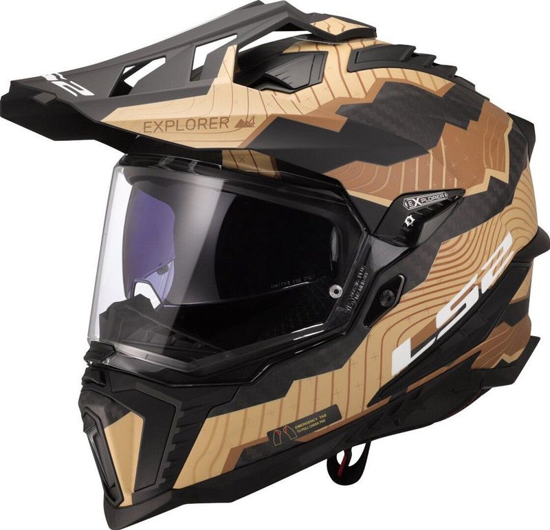 LS2 - MX701 Explorer C Trick - Adventure Motorhelm - Bruin - Sand