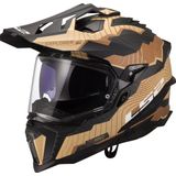 LS2 - MX701 Explorer C Trick - Motorhelm - Mat Zwart/Bruin