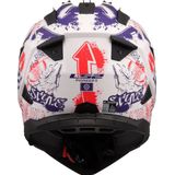 LS2 - MX702 Pioneer II - Crosshelm - Wit Rood Blauw