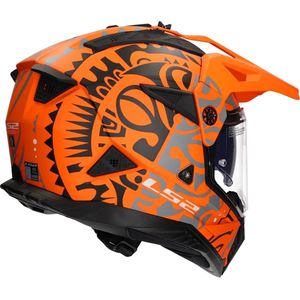 LS2 - MX702 Pioneer II - Adventure Helm - Oranje - Polycarbonaat
