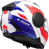 LS2 - FF902 Scope II - Systeemhelm - Glans Wit Blauw Rood - ECE-22.06 Goedkeuring