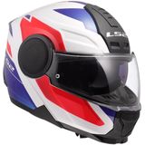 LS2 - FF902 Scope II - Systeemhelm - Wit Blauw Rood - Max Vision Pinlock 70 Lens