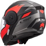 LS2 - FF902 Scope II - Systeemhelm - Mat Zwart Rood - Max Vision Pinlock Lens