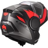 LS2 - FF902 Scope II - Systeemhelm - Mat Zwart Rood - ECE-22.06 Goedkeuring