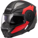 LS2 - FF902 Scope II - Systeemhelm - Zwart Rood - Mat