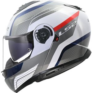Modulaire Helm LS2 FF908 Strobe II Wit-Blauw-Rood