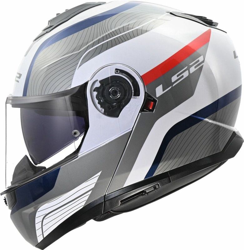 LS2 - FF908 Strobe II Monza - Motorhelm - Wit / Blauw / Rood - KPA