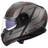 LS2 - FF908 Strobe II Code - Modulaire Helm - Voorbereid voor Communicatie - Zwart