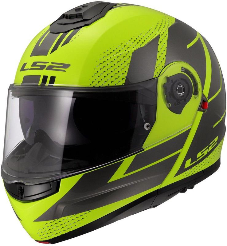 LS2 - FF908 Strobe II - Modulaire Helm - Geel / Grijs - KPA-schaal