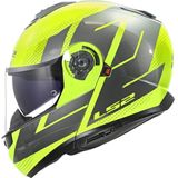 LS2 - FF908 Strobe II - Jethelm - H-Vis Geel Grijs - Polycarbonaat